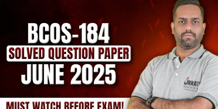 bcos 184 question paper june 2025