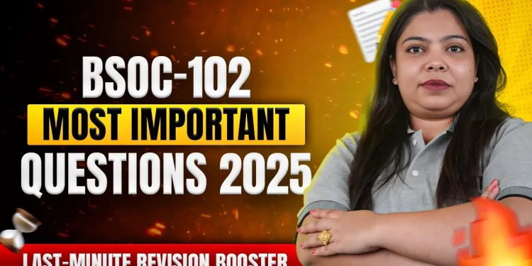BSOC 102 Question Paper June 2025
