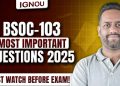 BSOC 103 Question Paper June 2025