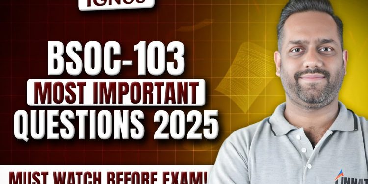 BSOC 103 Question Paper June 2025