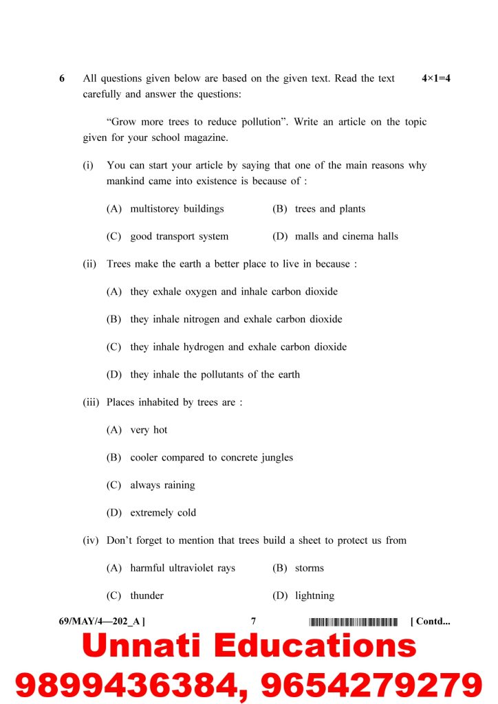 NIOS Class 10 English 202 Question Paper April 2025