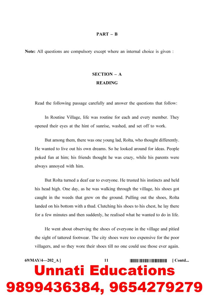 NIOS Class 10 English 202 Question Paper April 2025