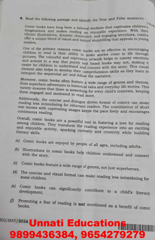 NIOS Class 12 English 302 Question Paper Set A October 2025