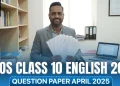 NIOS Class 10 English 202 Question Paper April 2025