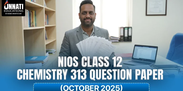 NIOS Class 12 Chemistry 313 Question Paper