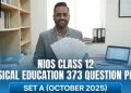 NIOS Class 12 Physical Education 373 Question Paper
