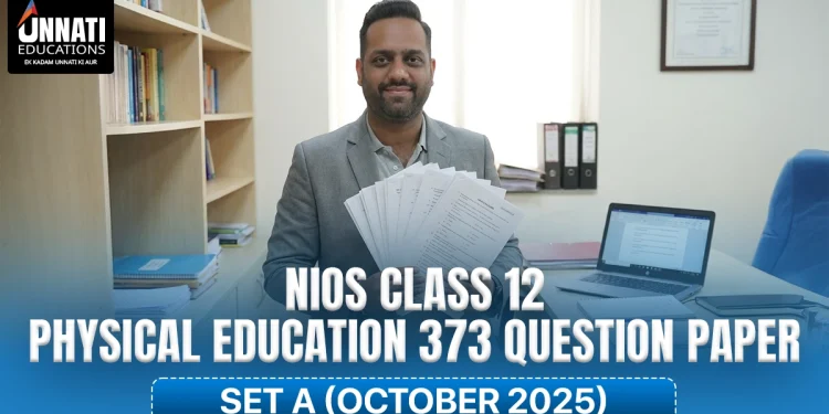 NIOS Class 12 Physical Education 373 Question Paper