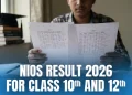 NIOS Result 2026 for Class10th And 12th